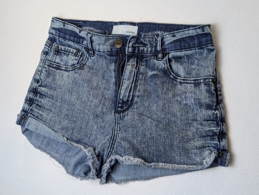 Garage Retro High Waste Stretch Denim Shorts Size 5